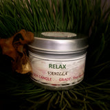 RELAX Vanilla Aromatherapy Soy Candles