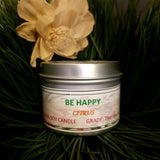 BE HAPPY Citrus Aromatherapy Soy Candles